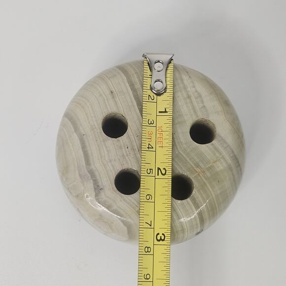 Vintage MCM Poshlished Onyx Marble Pen Holder Desk Office Boho - Picture 7 of 9